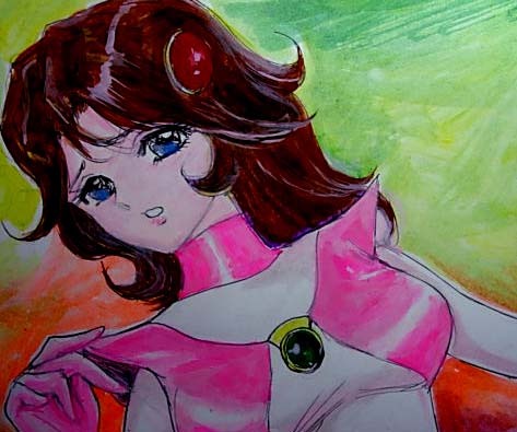 A582手描き同人イラスト、テッカマン、天地ひろみ(手描きイラスト