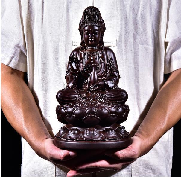 仏教美術 仏像 坐蓮観音菩薩仏像 仏堂供養銅製品 工芸品 置物 楽天市場