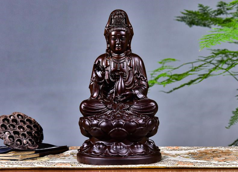 仏教美術 仏像 坐蓮観音菩薩仏像 仏堂供養銅製品 工芸品 置物 楽天市場