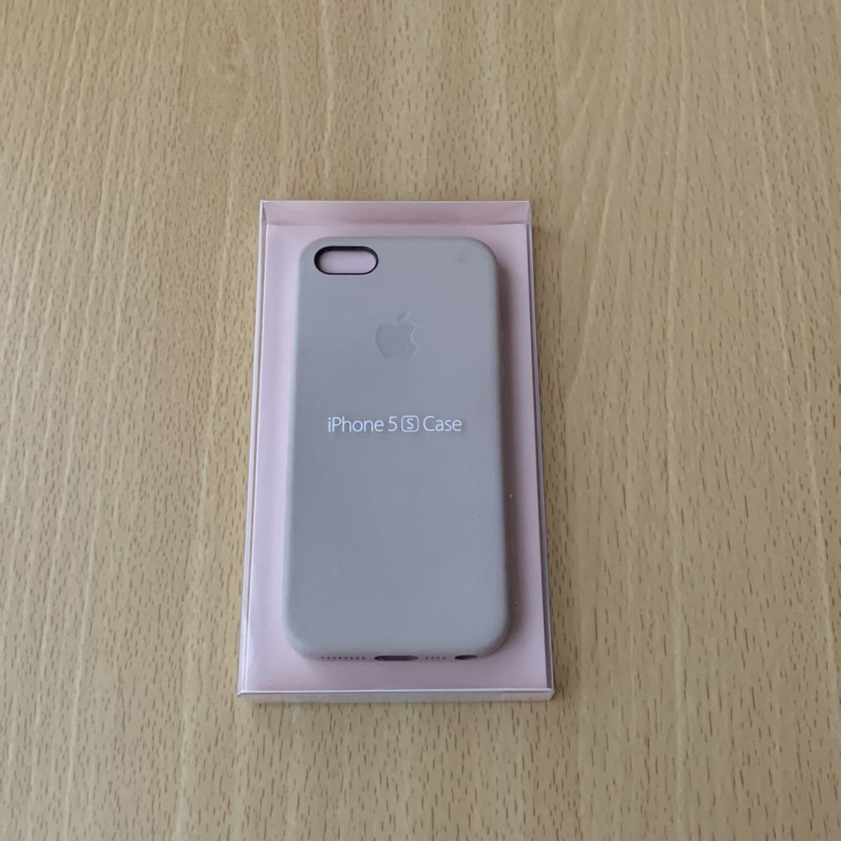 iPhone5s SE レザーケース 純正 本革 アップル ベージュ Apple 【公式