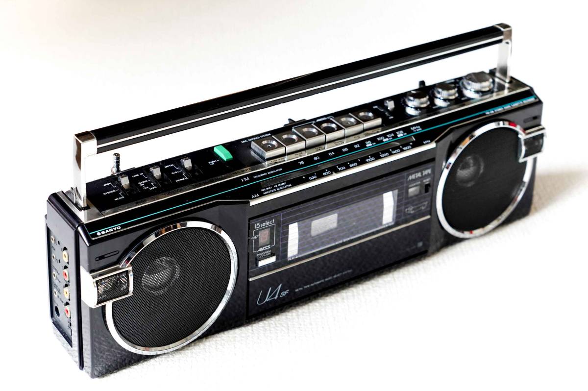 SANYO MR-U4SF ラジカセ : サンヨー - FM⁄AM ステレオ レマンブルー