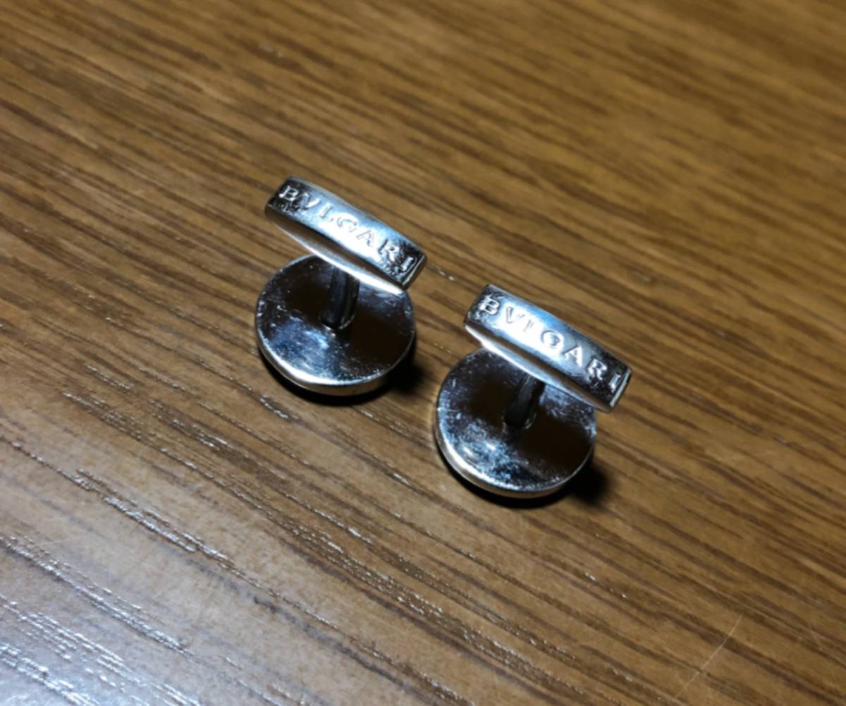 BVLGARI ブルガリ カフス カフリンクス シルバー925 ブラックいおき 激 
