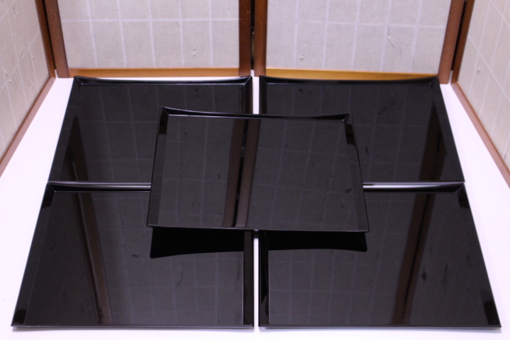 輪島塗 尺サイズ 卓上膳×5客】布着本堅地 輪島屋本店 長期保管 【公式