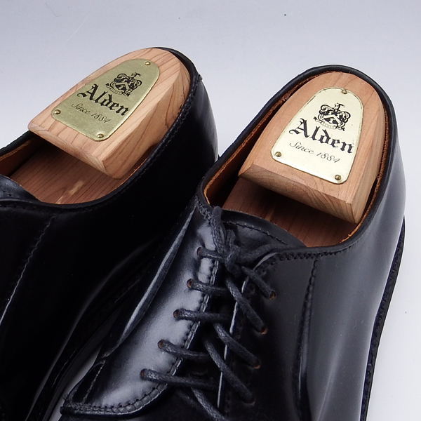 Alden 9901 シェルコードバン プレーントゥシューズ 9D 27cm ブラック