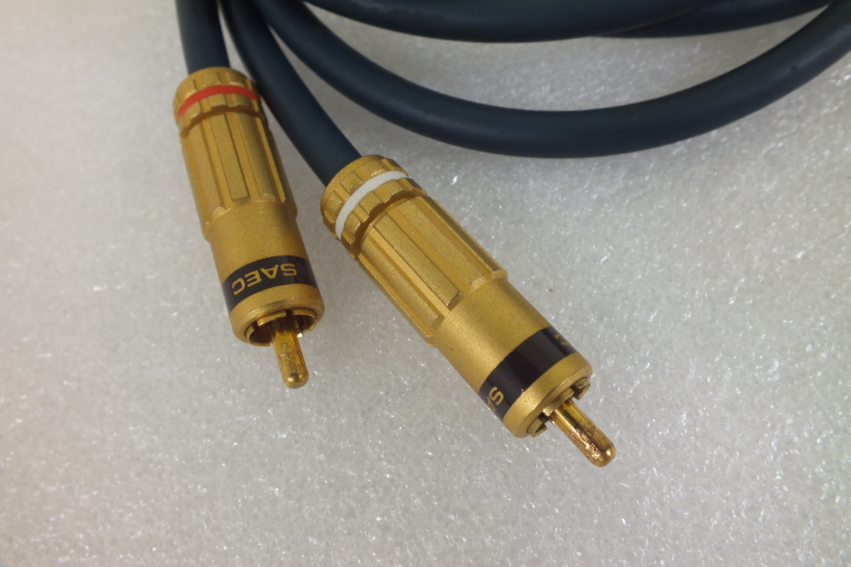 □SAEC サエク STRESS FREE 99.99997% Cu LINE CABLE RCAケーブル 約