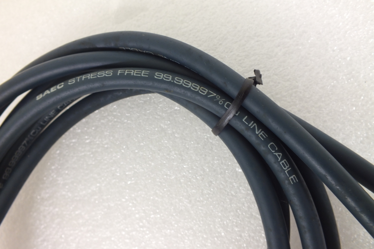 □SAEC サエク STRESS FREE 99.99997% Cu LINE CABLE RCAケーブル 約
