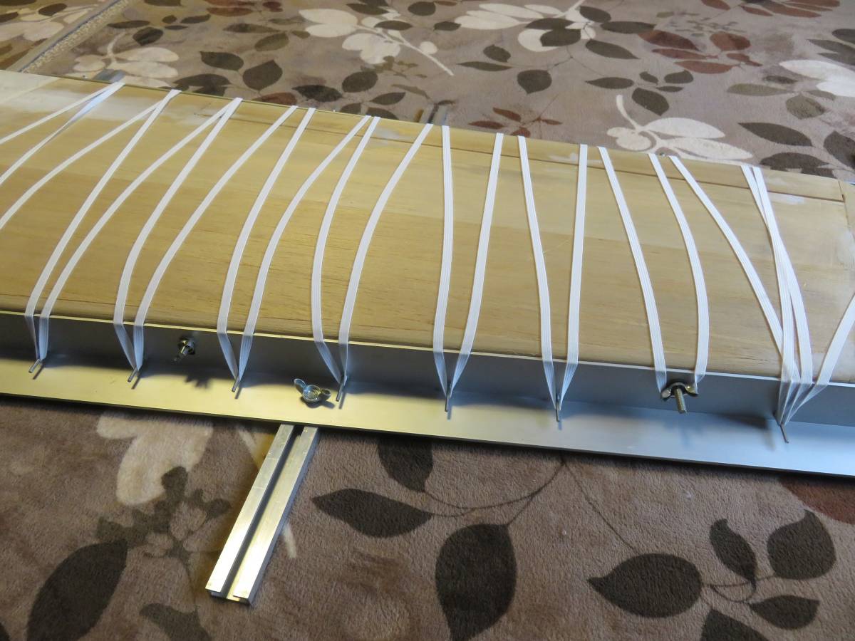 主翼治具、ラジコン飛行機、バルサキット、主翼、翼組み立て道具、治具、アルミLアングル、長さ１ｍ３０ｃｍ_4
