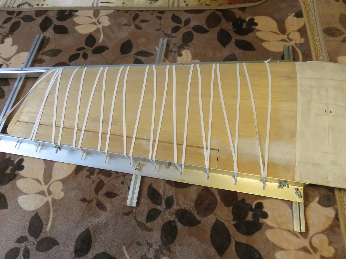主翼治具、ラジコン飛行機、バルサキット、主翼、翼組み立て道具、治具、アルミLアングル、長さ１ｍ３０ｃｍ_5