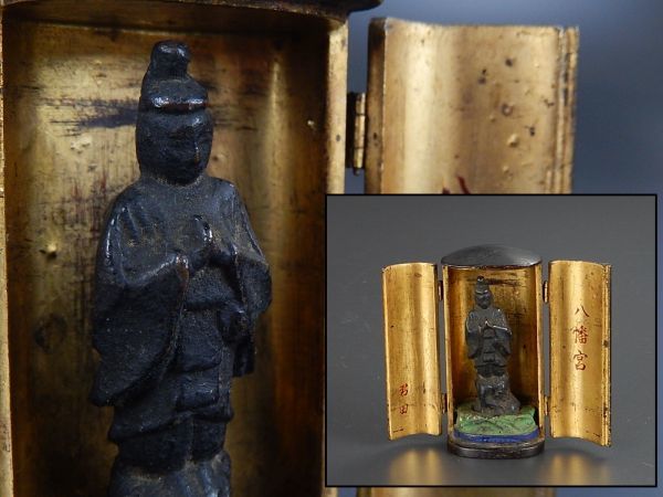 仏教美術 古銅造 仏像 厨子 古作 時代物 極上品 初だし品 a2437