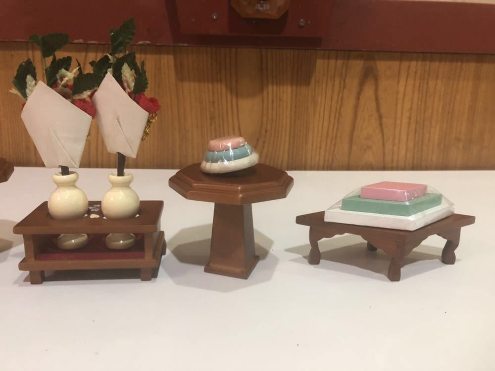 未使用品 雛人形 小道具 木製 60