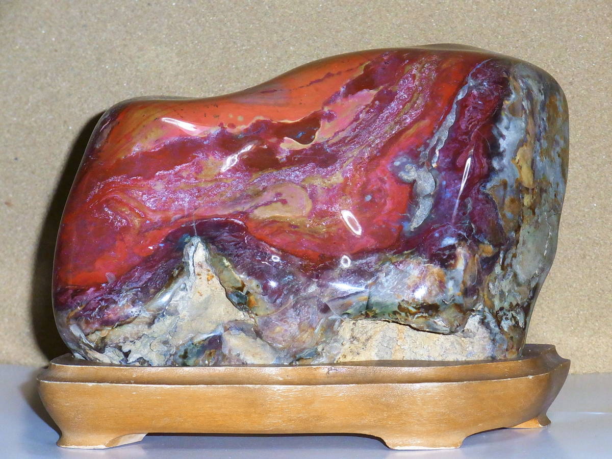 赤玉石 1.2kg ジャスパー 碧玉 赤石 鑑賞石 原石 自然石 誕生石 国産 