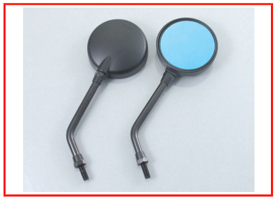 ◇キタコ Z-2 スモールミラー ブラック/8mm正ネジ 2本販売 バイク用