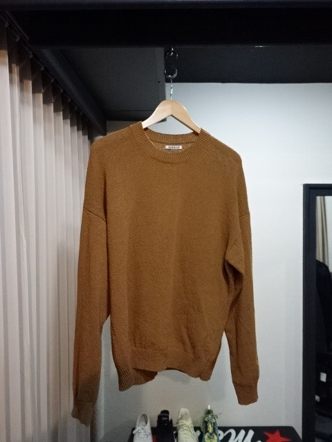 AURALEE 18SS ニット CORKSCREW YARN KNIT P/O [A8SP02KK] 春夏ニット 
