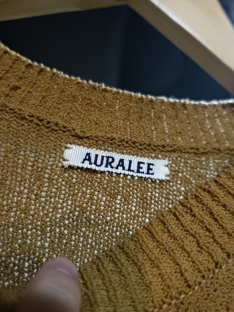 AURALEE 18SS ニット CORKSCREW YARN KNIT P/O [A8SP02KK] 春夏ニット 