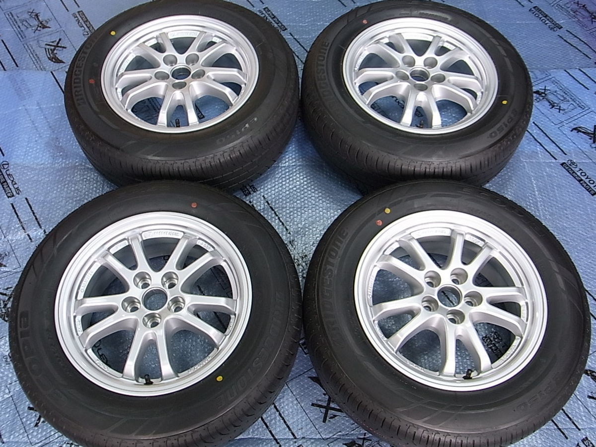 純正 50系 プリウス アルミ4本 15インチ 6.5J 100 +40 5穴 バリ山 美品 