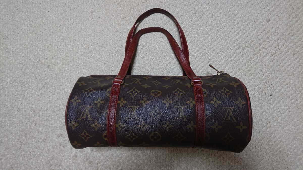 訳ありルイヴィトンモノグラムハンドバッグパピヨン中古品 LOUIS