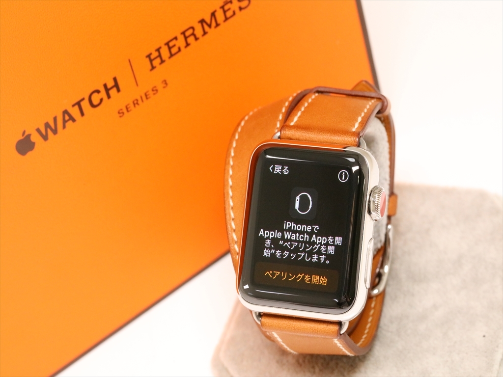 100%新品，セール 1円 稼働品 アップル&times;エルメス ペアリングOK シリーズ3 38MM 2連ベルト 交換ベルト付き 箱有 レディース腕時計 073ソ478(スマートウォッチ本体)｜売買されたオークション情報、yahooの商品情 スマートウォッチ本体