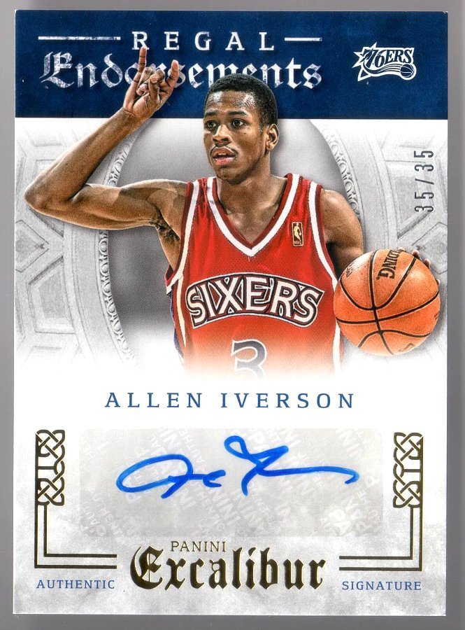 人気，最新作 ☆35枚限定 Allen Iverson 直筆サイン 「Regal 