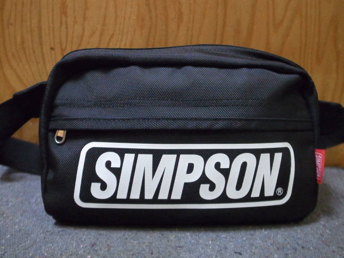 シンプソン ウエストバッグ SIMPSON SB-315 ブラック×ゴールド ヒップ 