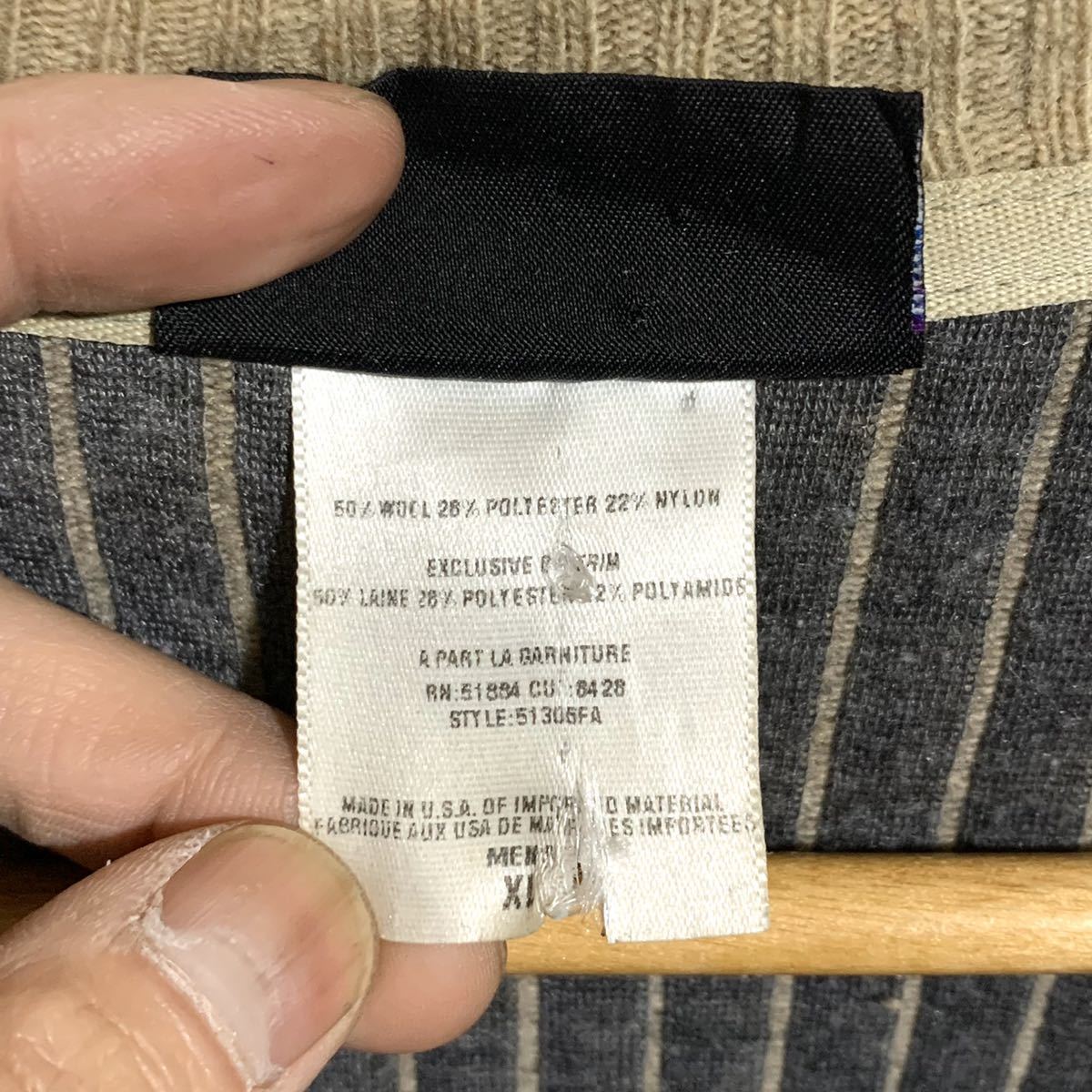 パタゴニア patagonia(パタゴニア) &frasl; Patagonia Vネック Vネック&frasl;L&frasl;ポリエステル&frasl;NVY&frasl;43425&frasl;USA製 古着 patagonia 志木 M SYNCHILLA PATAGONIA 90'S 通販 セーター （ブラック