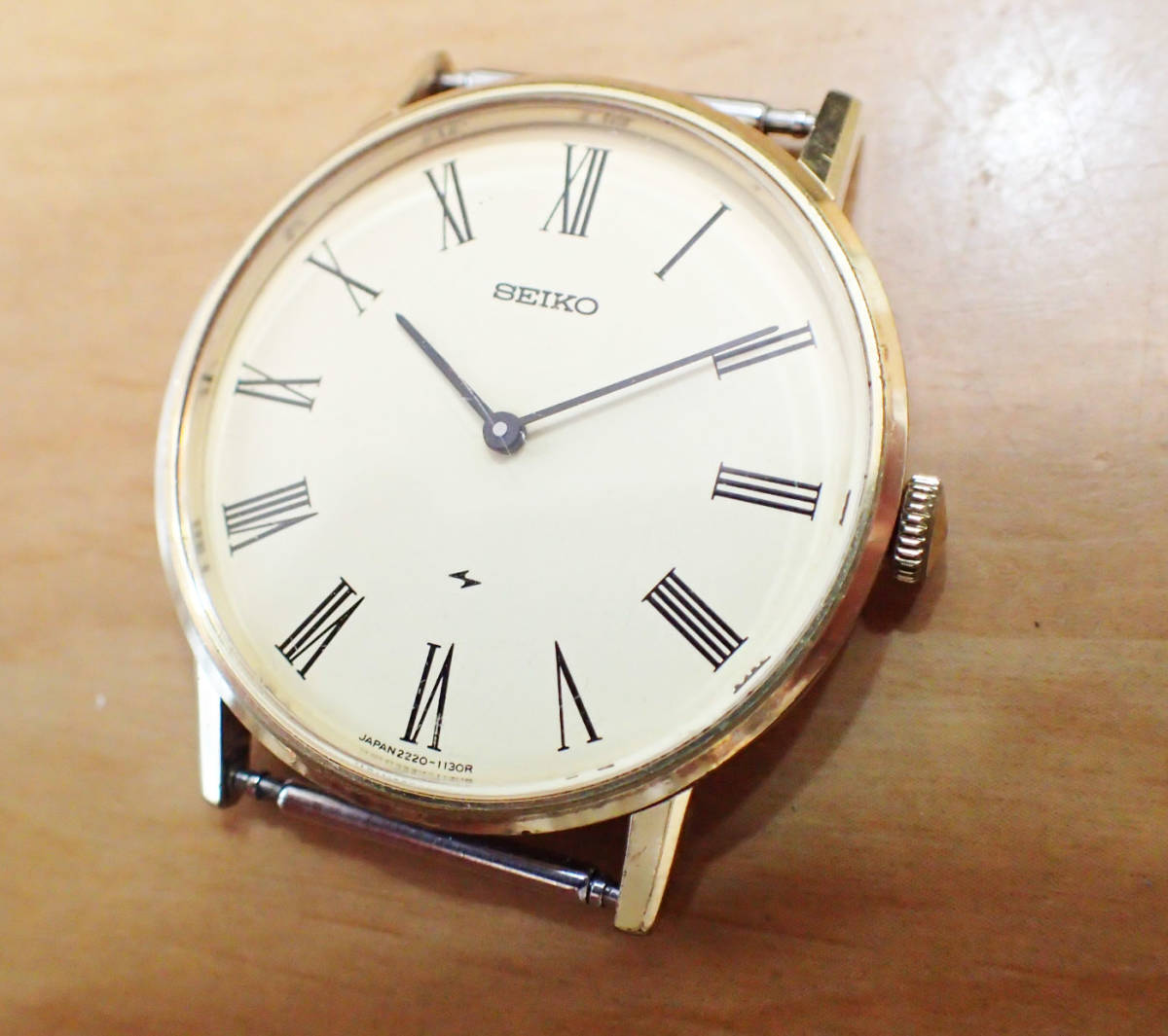 動作品/ダイヤル美品 SEIKO/セイコー ◇シャリオ 2220-0430 ◇ローマ 