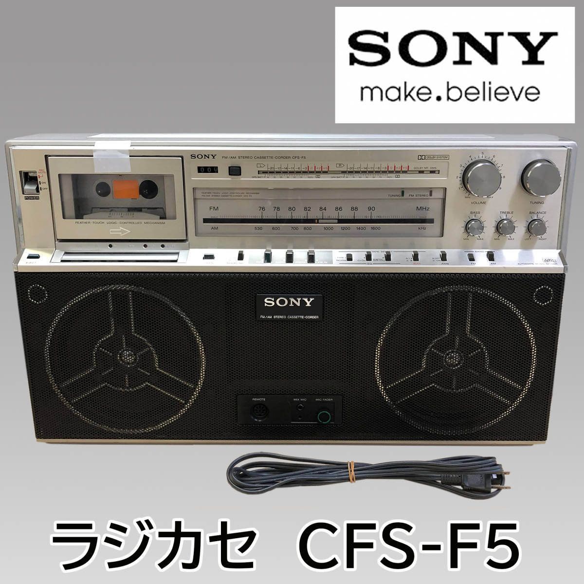 SONY AM/FM/カセット ラジカセ CFS-F5 ジャンク品です。 【公式通販】