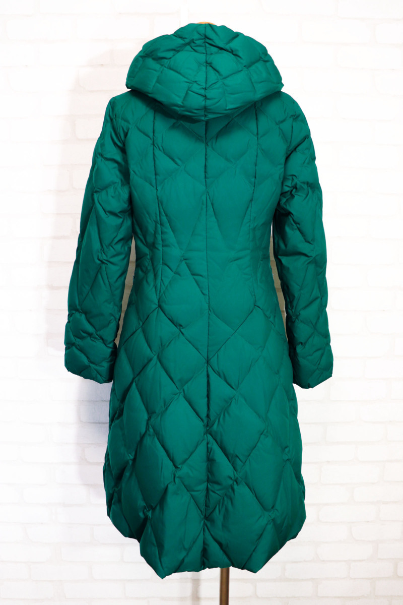 Sybillaシビラ 2way リバーシブルダウンコートM 裏がオシャレ！ sybillaシビラ/替フード付きステッチデザインミディ丈ダウンコート：M