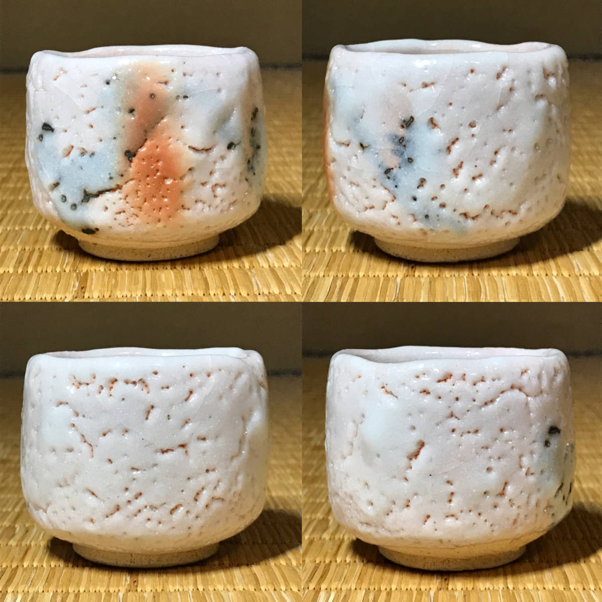 加藤健 志野ぐい呑 陶芸作品 ☆源九郎窯『加藤 健』作！志野 ぐい呑！共箱/共布/栞付！☆