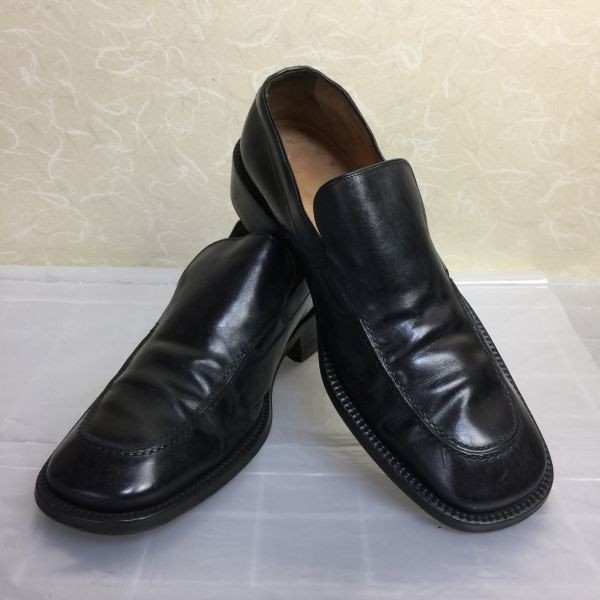 美品 25.5㎝◎BALLY バリー レザースリッポン 革靴 黒 イタリア製