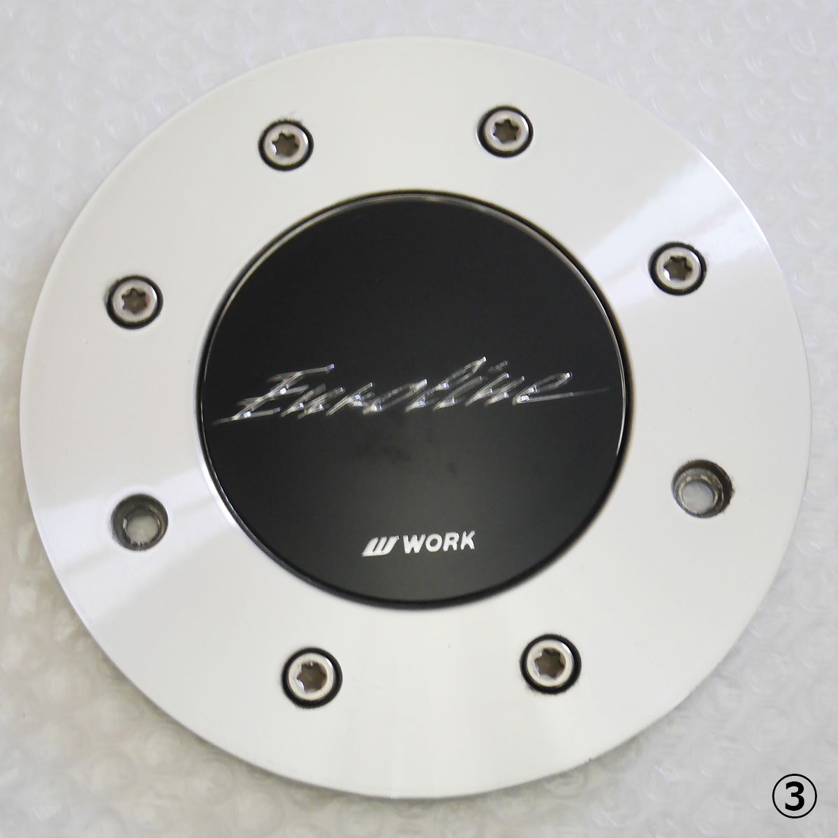 WORK Euroline センターキャップ 取付ボルト付 4枚セット ワーク 