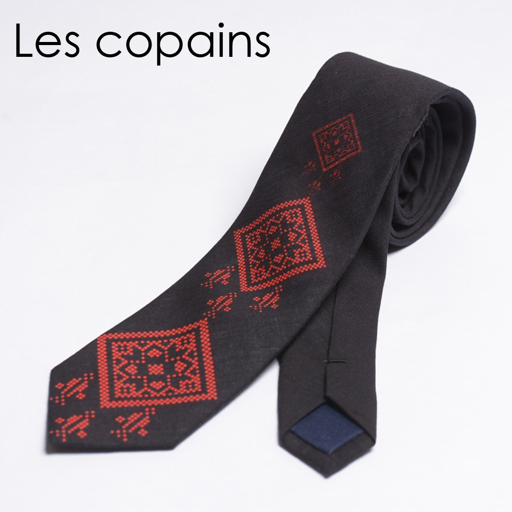新着 新品 Les copains ネクタイ メンズ ナロータイ 無地 インディアン ブラック 黒 イタリア製 レコパン 309419 Les