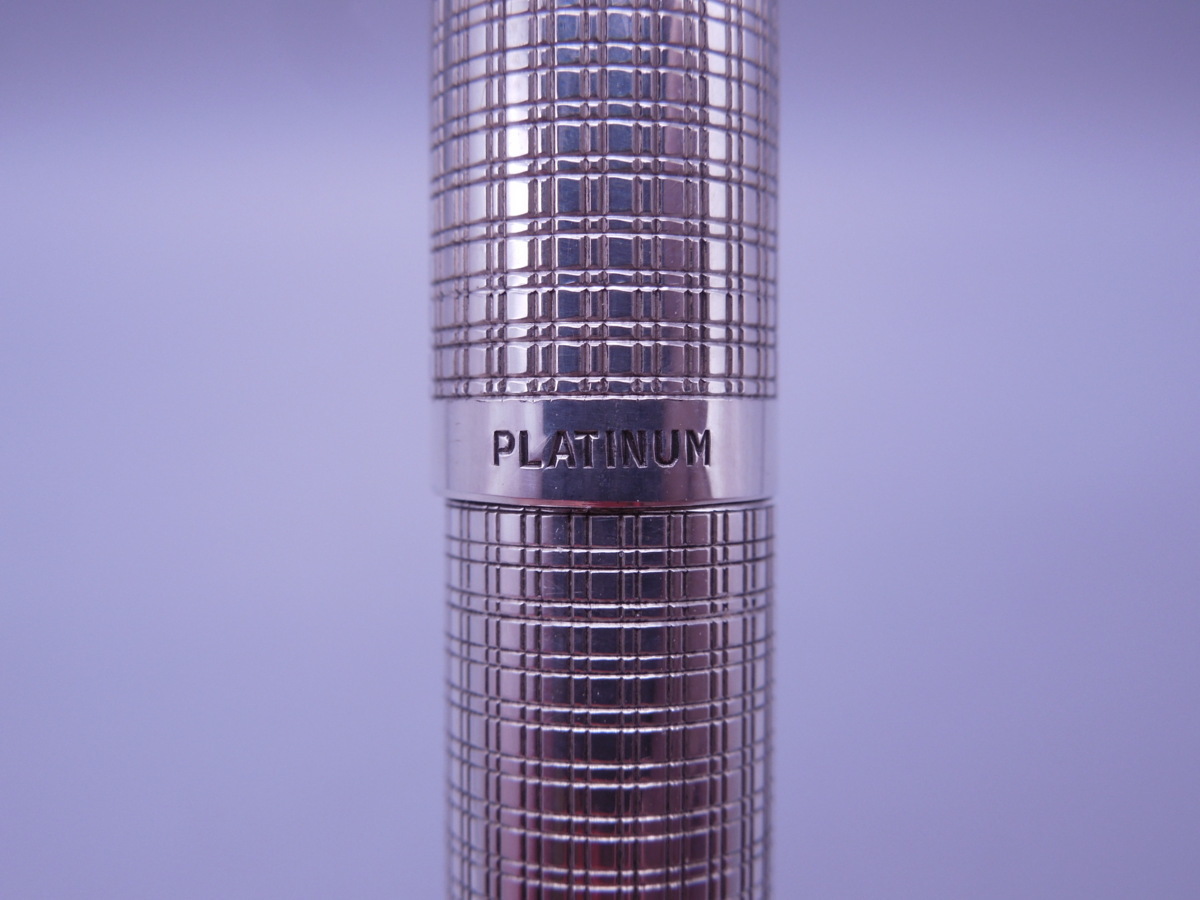 美品 PLATINUM プラチナ 万年筆 スターリングシルバー Pt ALLOYペン先 中字_7