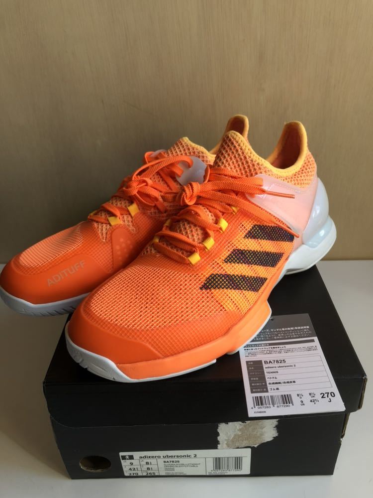  27cm アディダス テニスシューズ BA7825 オールコート用 ADIZERO UBERSONIC 2 BEX56(27.0cm～)｜売買されたオークション情報、yahooの商品情報をアーカイブ公開 - オークファン 男性用