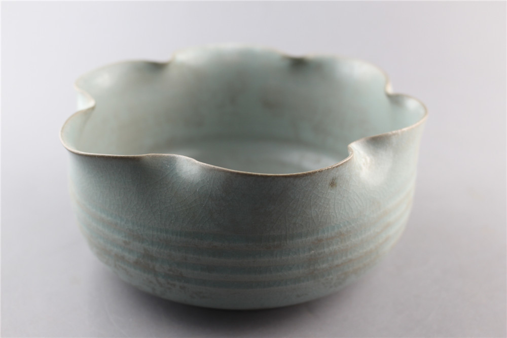 洗・筆洗 燦禾 SANKA 汝窯 – 青磁皿 中国美術 宋 幅18cm 青磁筆洗 箱付