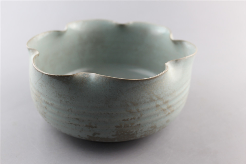 洗・筆洗 燦禾 SANKA 汝窯 – 青磁皿 中国美術 宋 幅18cm 青磁筆洗 箱付