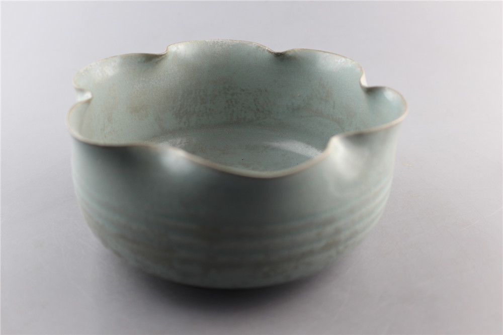 洗・筆洗 燦禾 SANKA 汝窯 – 青磁皿 中国美術 宋 幅18cm 青磁筆洗 箱付