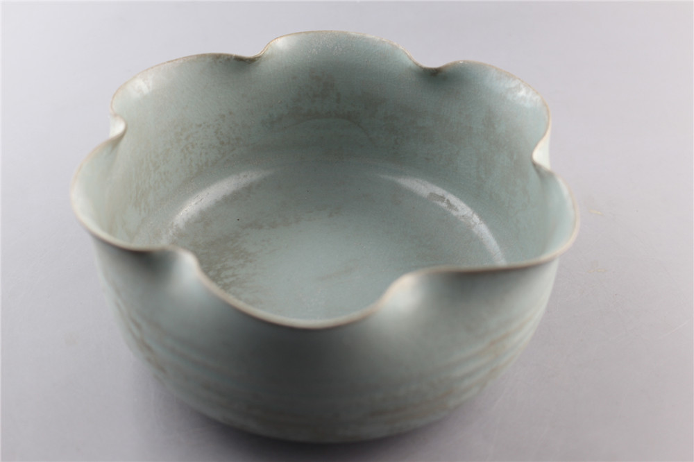 洗・筆洗 燦禾 SANKA 汝窯 – 青磁皿 中国美術 宋 幅18cm 青磁筆洗 箱付