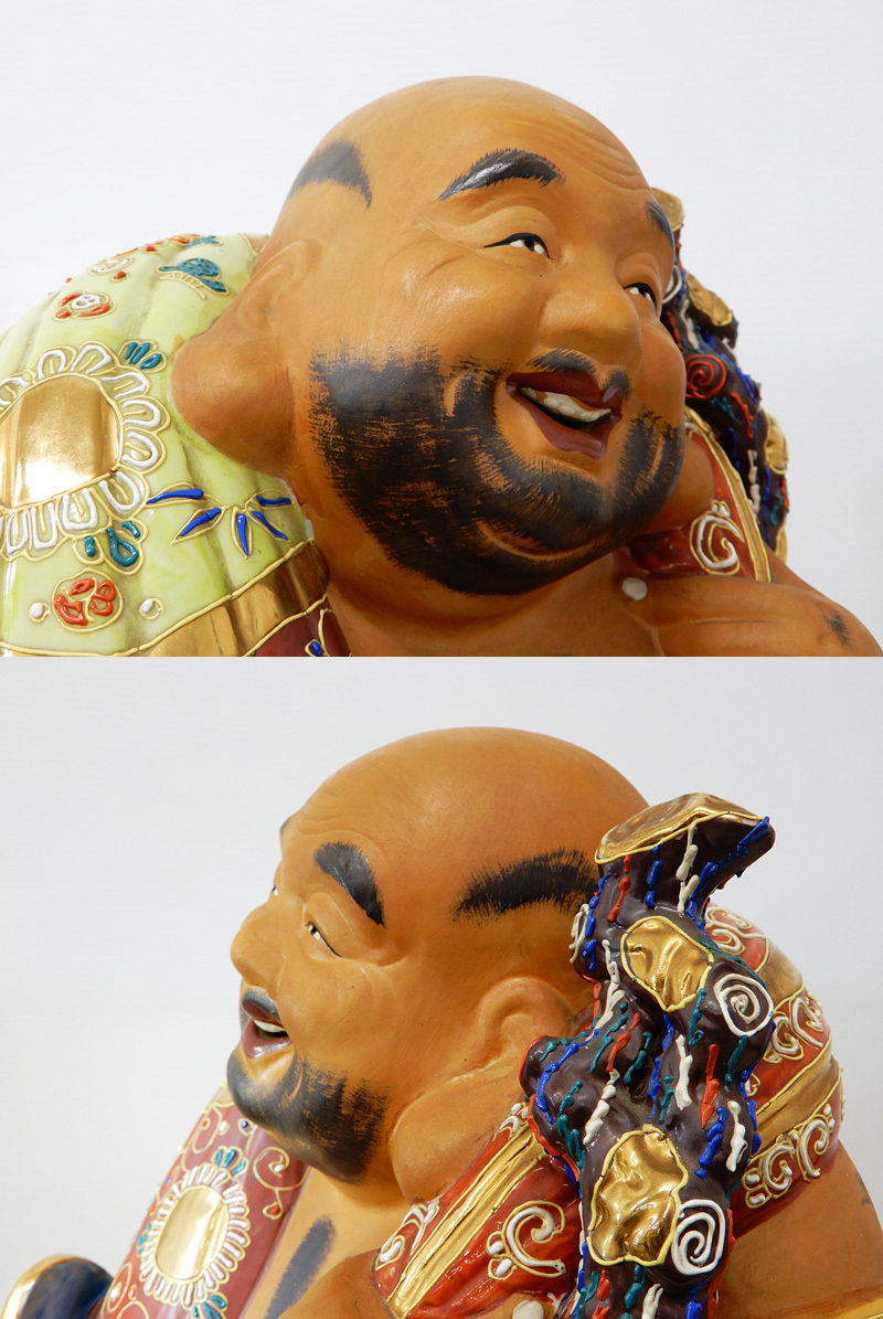 布袋様 高さ約61cm 七福神 置物 開運 メルカリ - 布袋尊 布袋さん 木彫