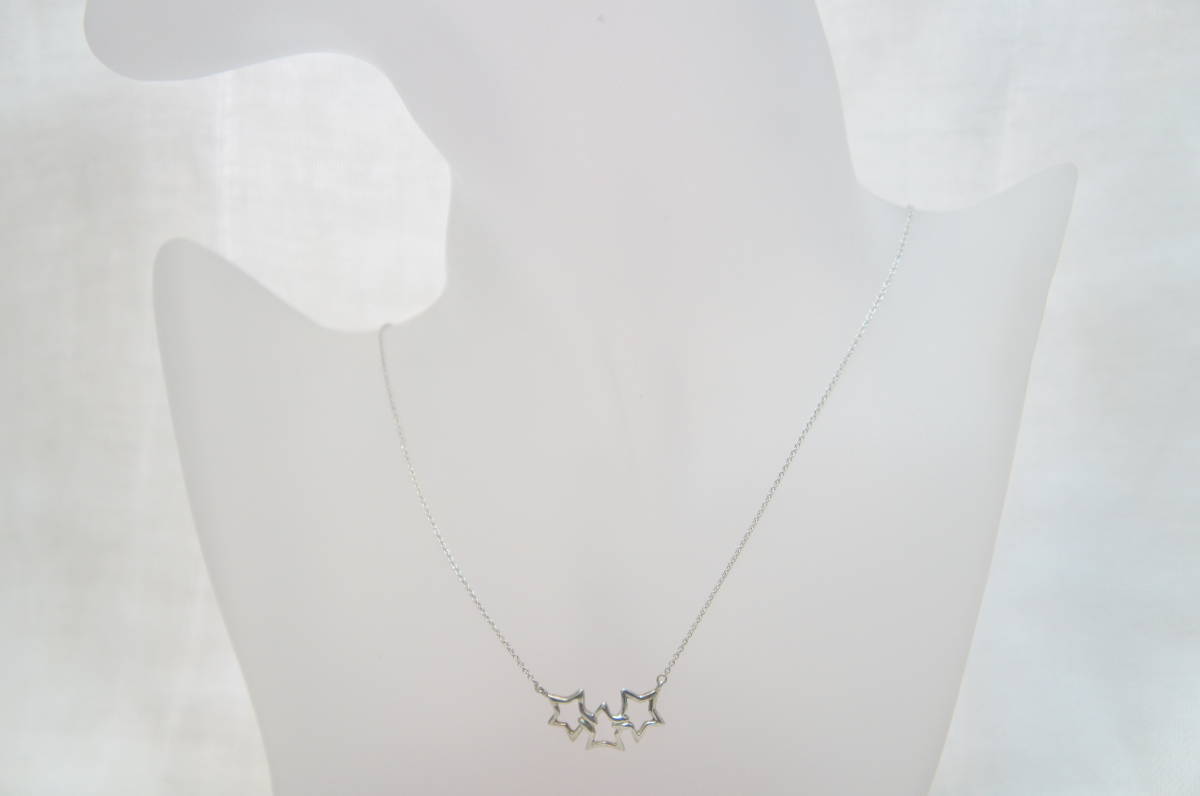 Ｙ55009Ｔ　TIFFANY&Co. ティファニー トリプルスター ペンダント ネックレス 925 SV シルバー 星【中古品】 ティファニー \u0026 Tiffany Silver, T\u0026Co Vision