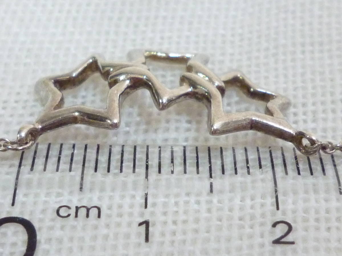 Ｙ55009Ｔ　TIFFANY&Co. ティファニー トリプルスター ペンダント ネックレス 925 SV シルバー 星【中古品】 ティファニー \u0026 Tiffany Silver, T\u0026Co Vision