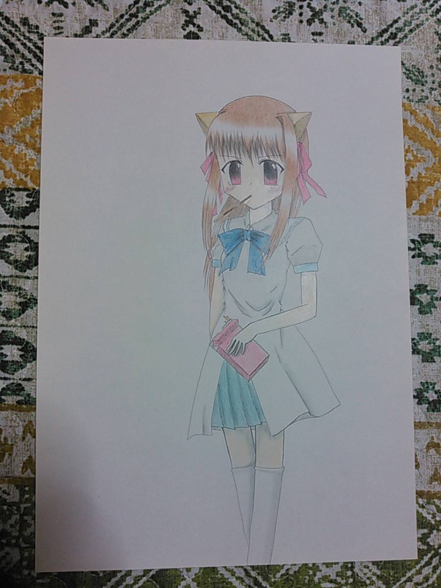 オリジナル同人手書きイラスト 制服 色鉛筆 ボールペン アナログ 漫画原稿用紙 手描きイラスト 売買されたオークション情報 Yahooの商品情報をアーカイブ公開 オークファン Aucfan Com