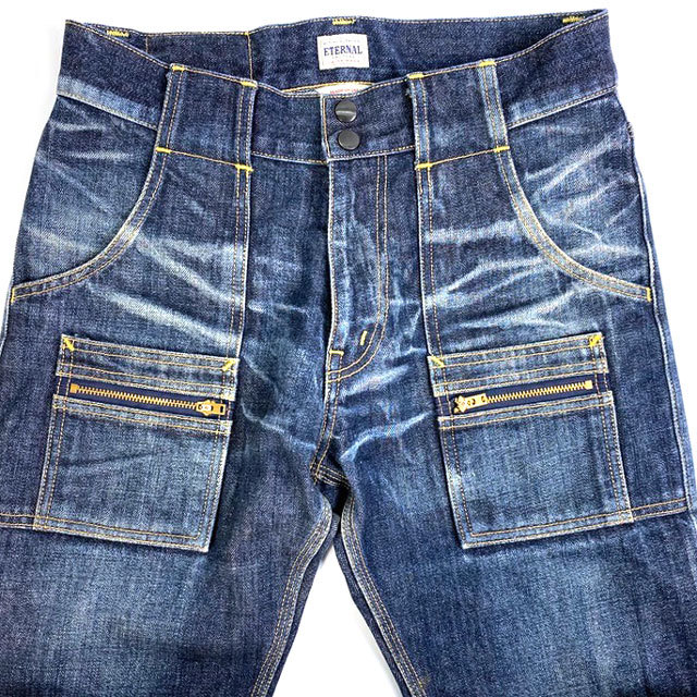 ETERNAL エターナル ブッシュ デニム パンツ 34 ETERNAL 備中倉敷工房