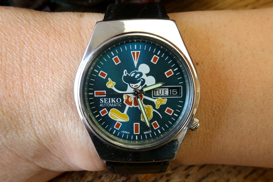 1980年代 SEIKO セイコー 5 ミッキーマウス ディズニー 機械式自動巻き 