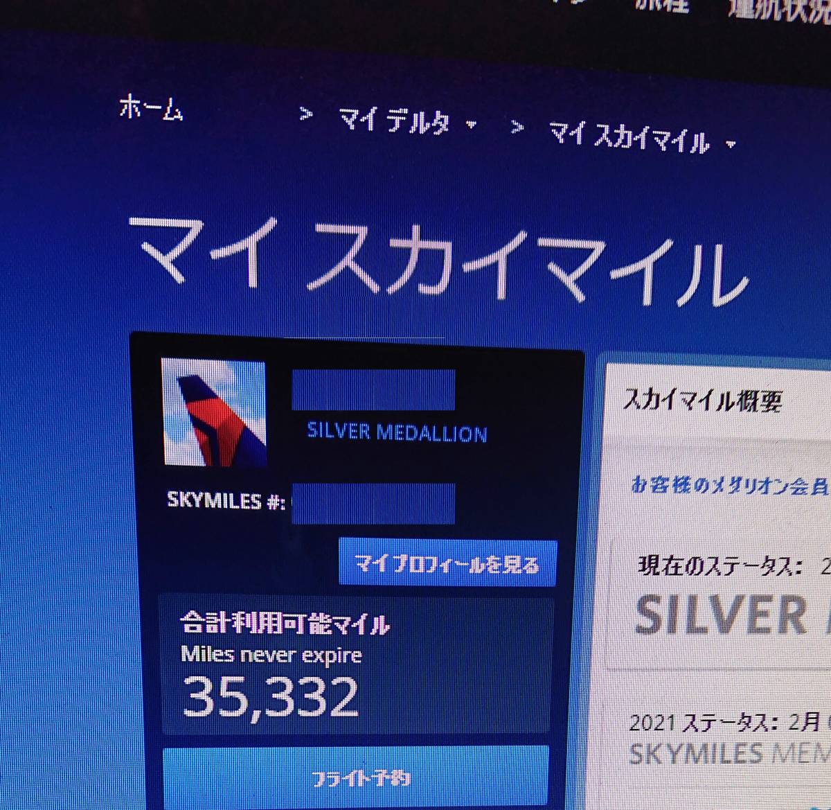 デルタ航空 スカイマイル 公式通販 30,000マイル移行 DELTA デルタ航空 