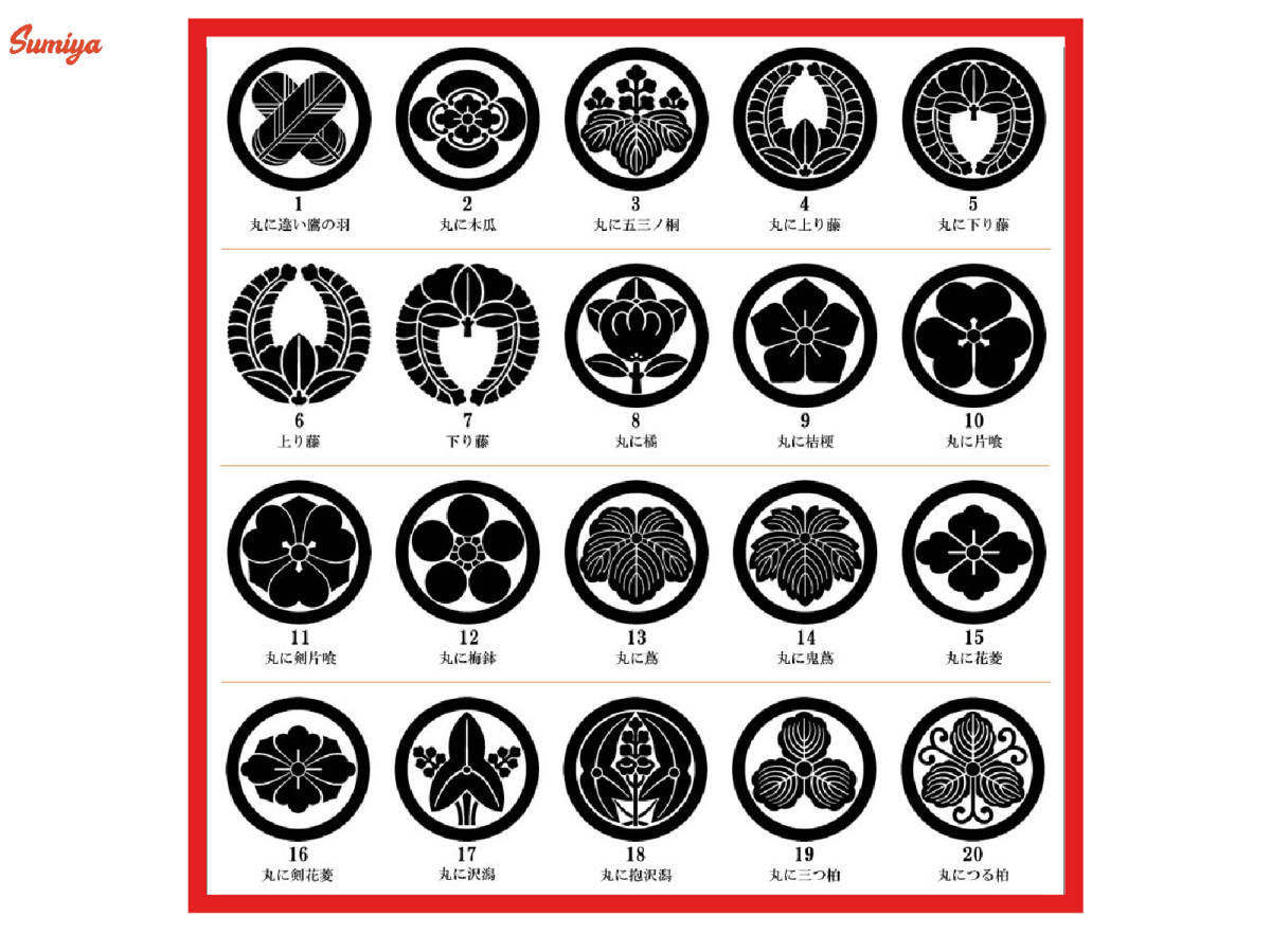 【家紋】カッティングステッカー２枚入り（縦１５㎝×横１５㎝）ご質問は入札前にお願いします！_1