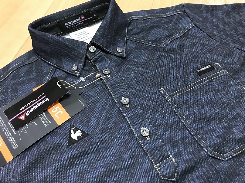 100%新品，本物保証 Le coq sportif GOLF ルコックゴルフ 長袖ポロシャツ QGMMJB07 NV00 Ｍ(ルコック)｜売買されたオークション情報、yahooの商品情報をアーカイブ公開 - オークファン シャツ