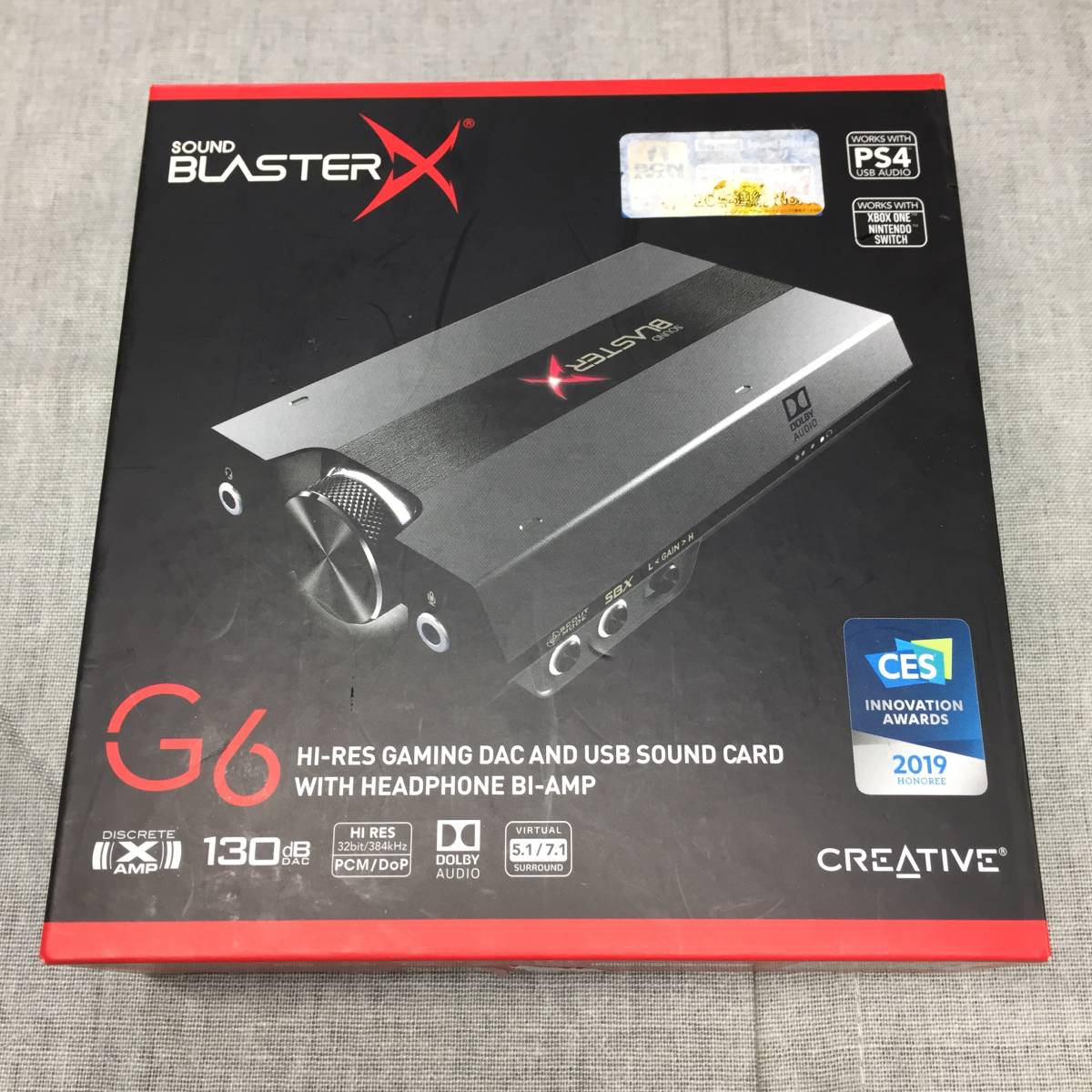 PCパーツ Creative Sound BlasterX G6 高音質 ポータブル ハイレゾ対応 