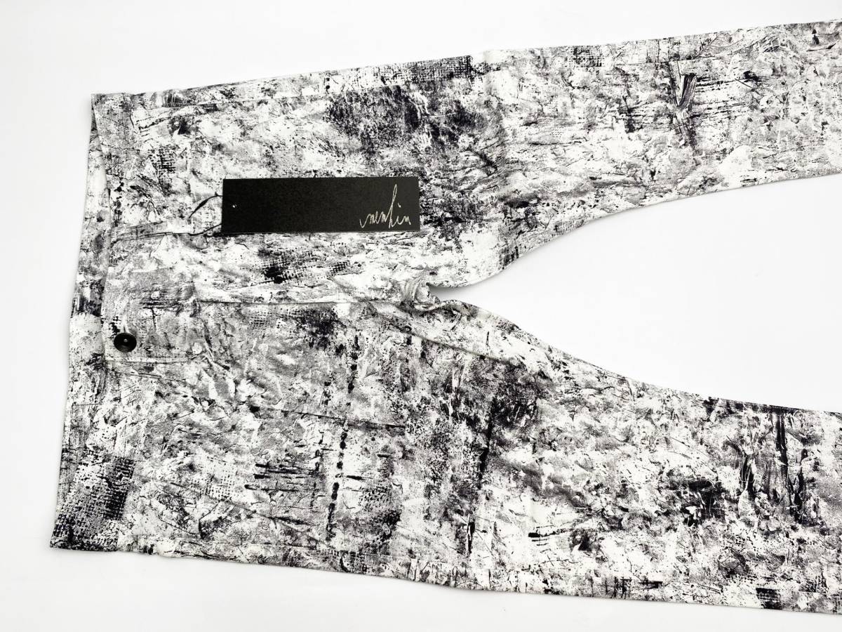 送料無料■未使用■memhim[メンヒム]スキニーパンツ 白 グラフィック[サイズ1]MAW16PT-01 ハイストレッチ Oneself Pants タイト メンズ V系 ミニマル 2026年最新memhimの人気アイテム メンズ STRETCH DENIM BLUE