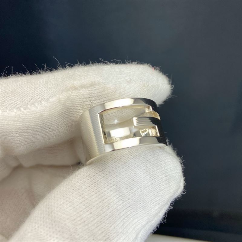 GUCCI グッチ リング ブランデッドG 19号 シルバー ワイド 指輪 GUCCI グッチ リング ブランデッドG 19号 シルバー ワイド 指輪 グッチ