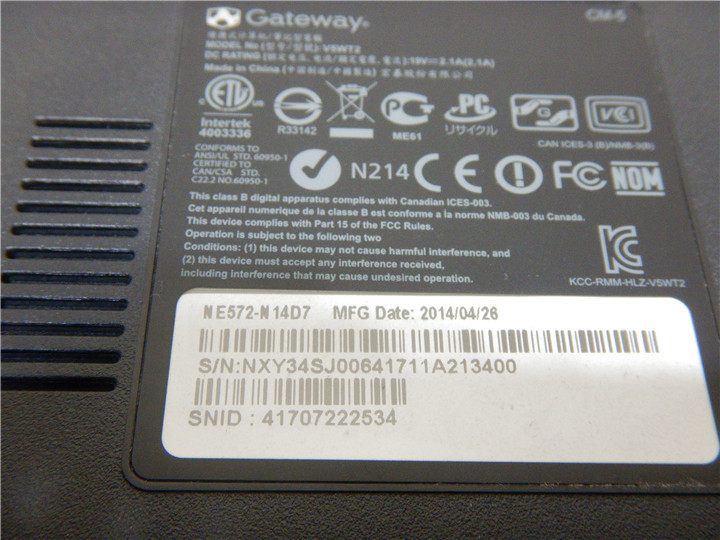 中古 15型 ノートPC Windows10 WPS Office 500GB メモリ4GB Celeron 